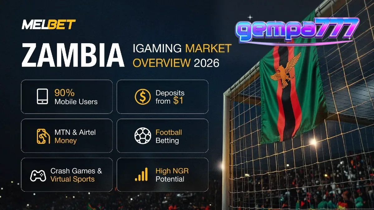 Tampilan antarmuka game seluler yang modern dan responsif di Zambia